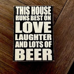Love & Beer home sign